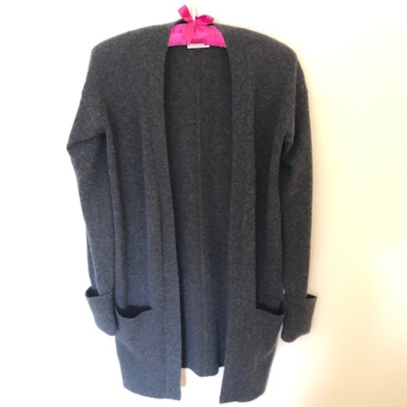 The Reset Sweaters - The Reset Essential Open Cardigan, Wool/Cashmere, Graphite, Sz XS, Never…